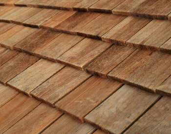 Cedar shake roof on a home in Pacific